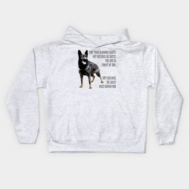 German Shepherd Dog - GSD Kids Hoodie by Nartissima